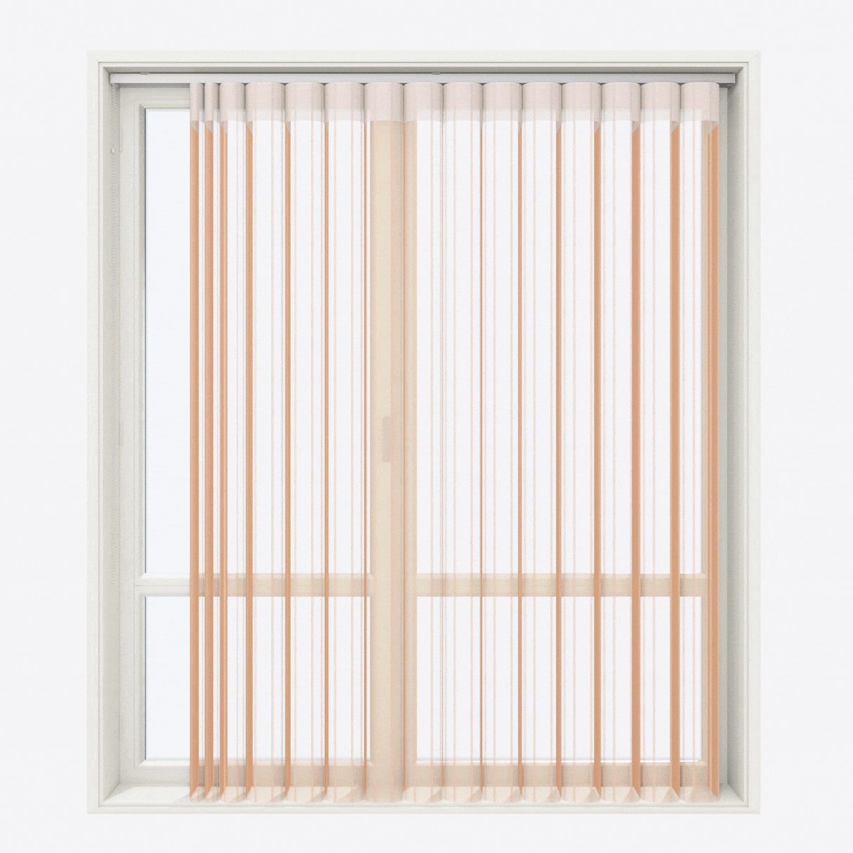 Вертикални Ден и Нощ Перде Щори Dita 40см Peach Nougat