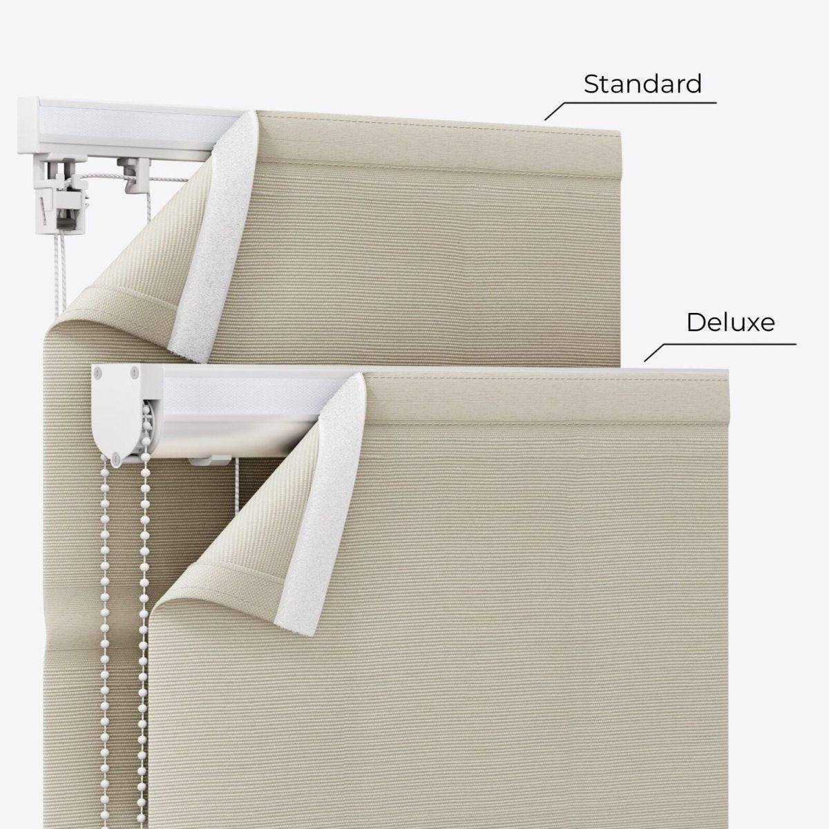 Barcelona Pale Beige Roman Blinds - Zen Shades