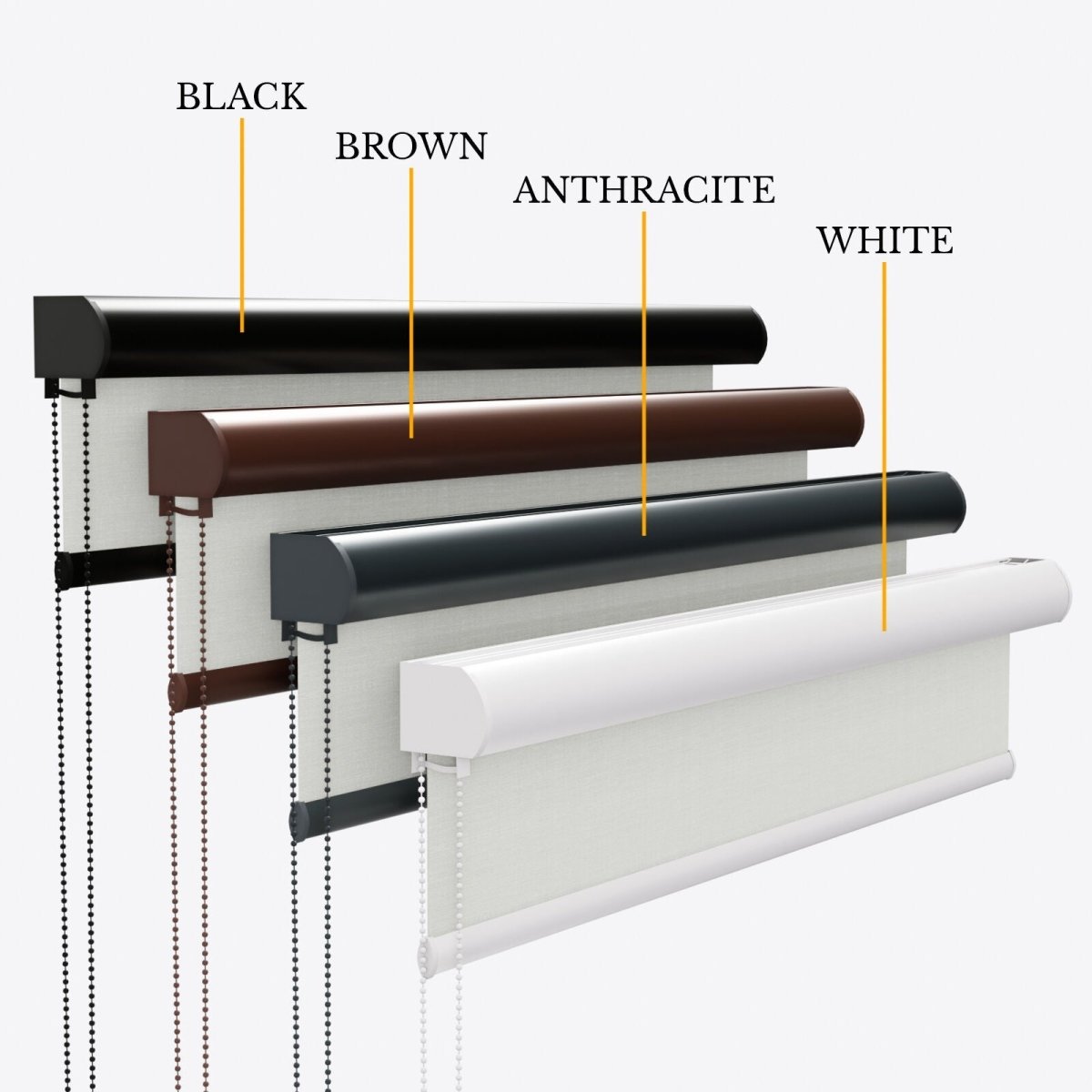 Bliss Vaporous Grey Blackout Roller Blinds - Zen Shades
