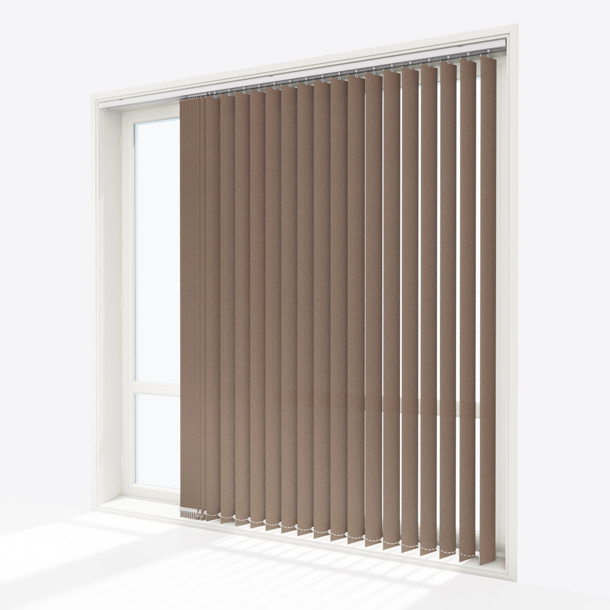 Designo Beige Grey Vertical Blinds - Zen Shades