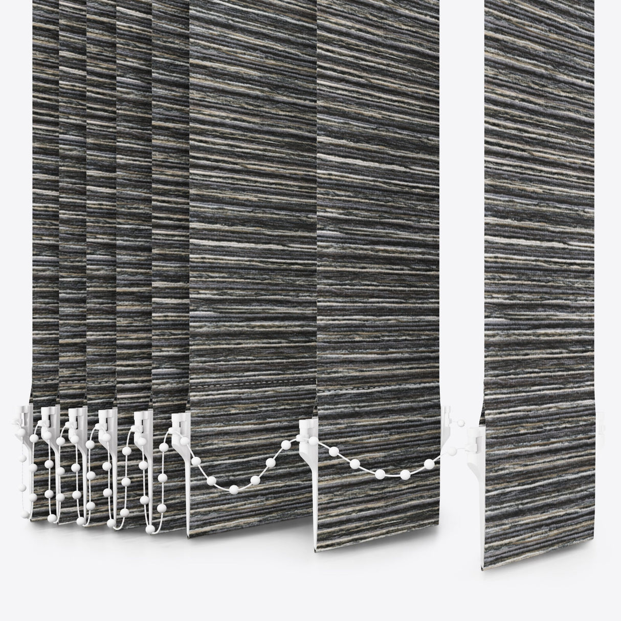 Designo Wood Pewter Vertical Blinds - Zen Shades