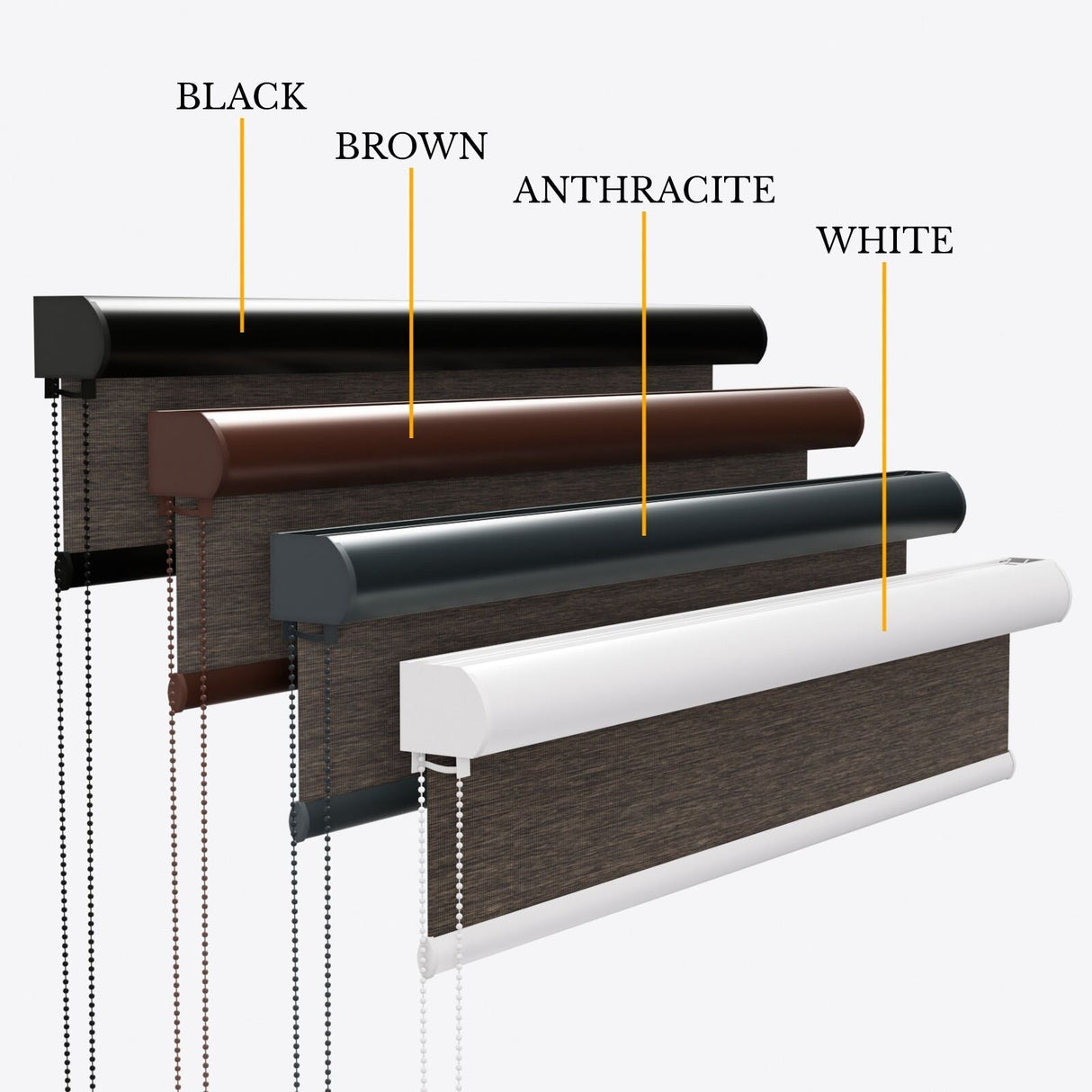 Hampton Obsidian Brown Roller Blinds - Zen Shades