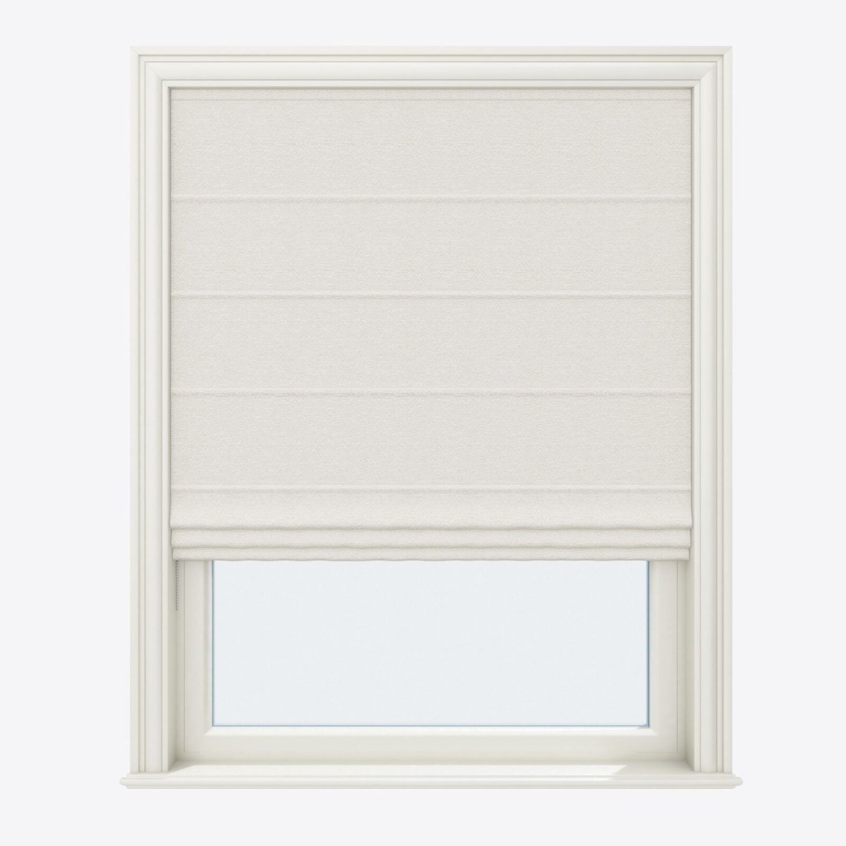 Herringbone White Sand Roman Blinds - Zen Shades