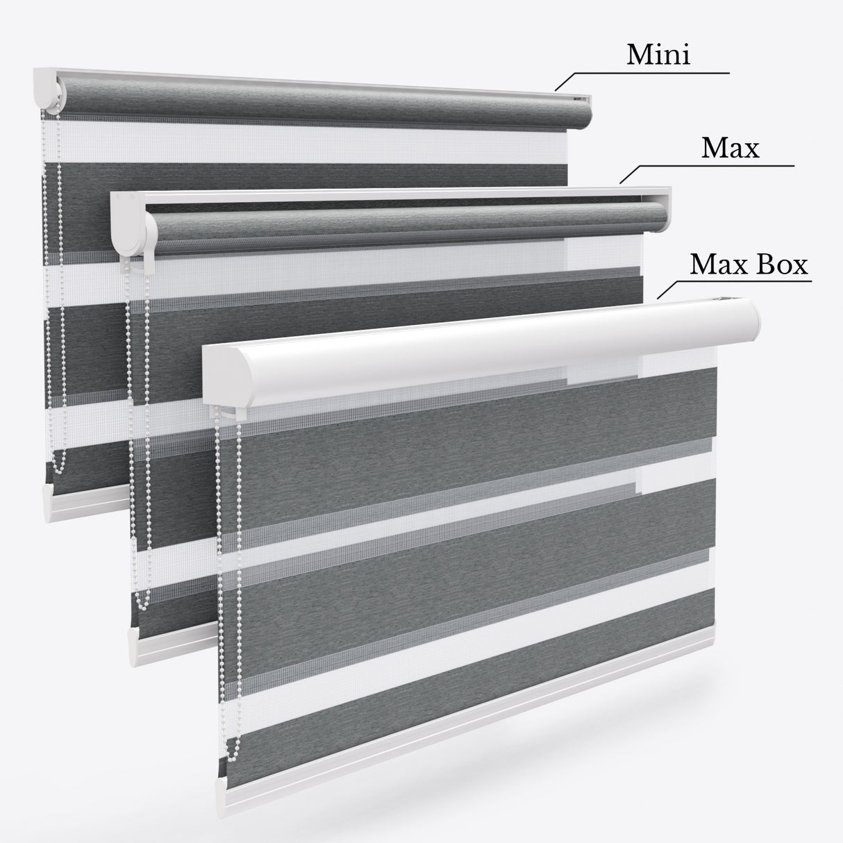 Импресия Ден и Нощ Щори Blackout Charcoal Grey