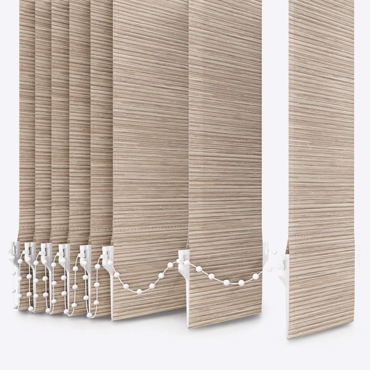 Louvolite Strata SPC Parchment Vertical Blinds - Zen Shades