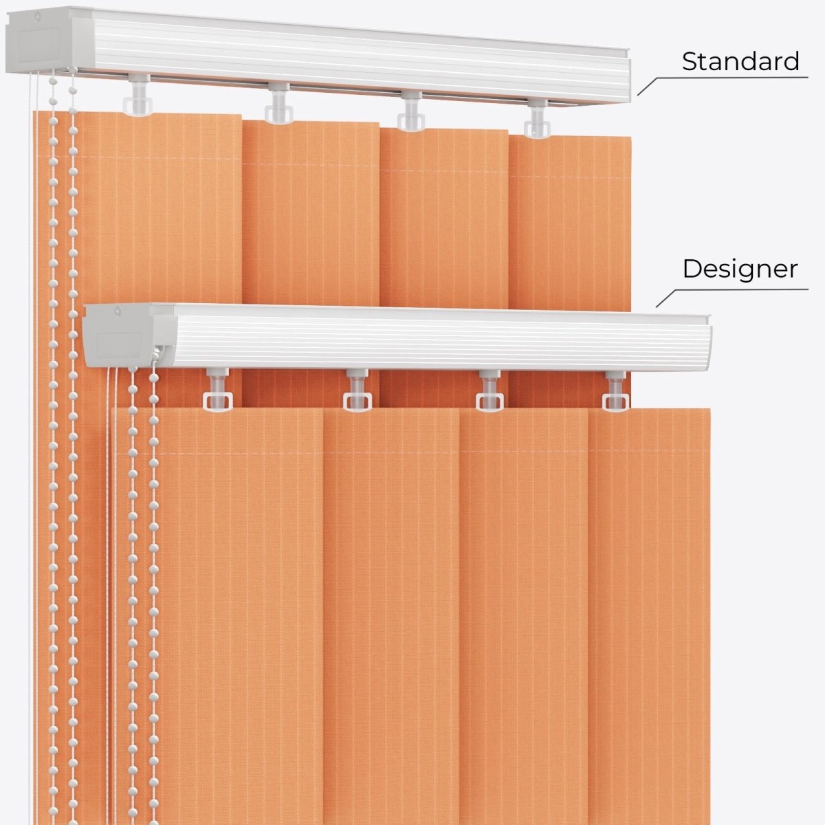 Pencil Stripe Autumn Sunset Vertical Blinds - Zen Shades