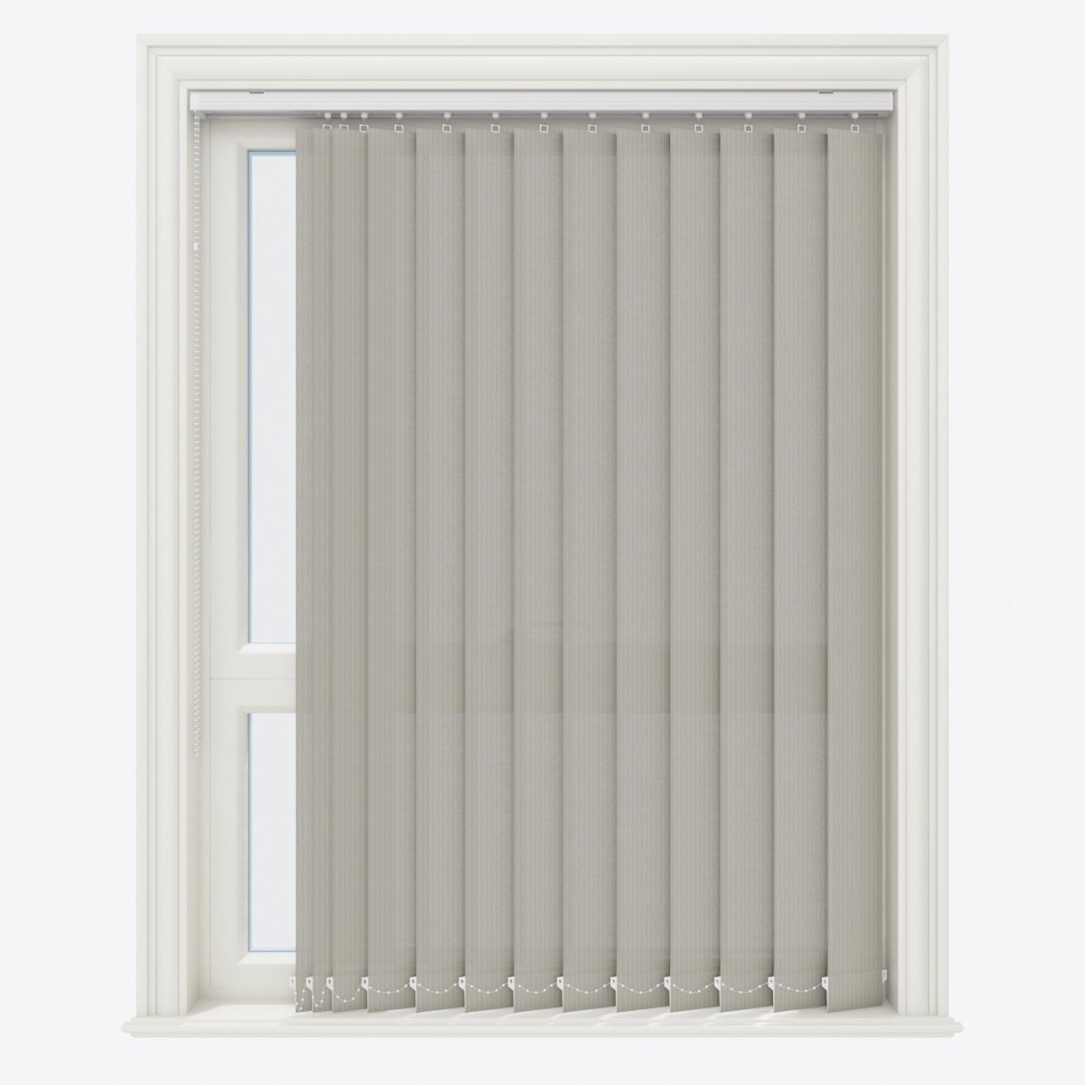 Pencil Stripe Bluish Grey Vertical Blinds - Zen Shades
