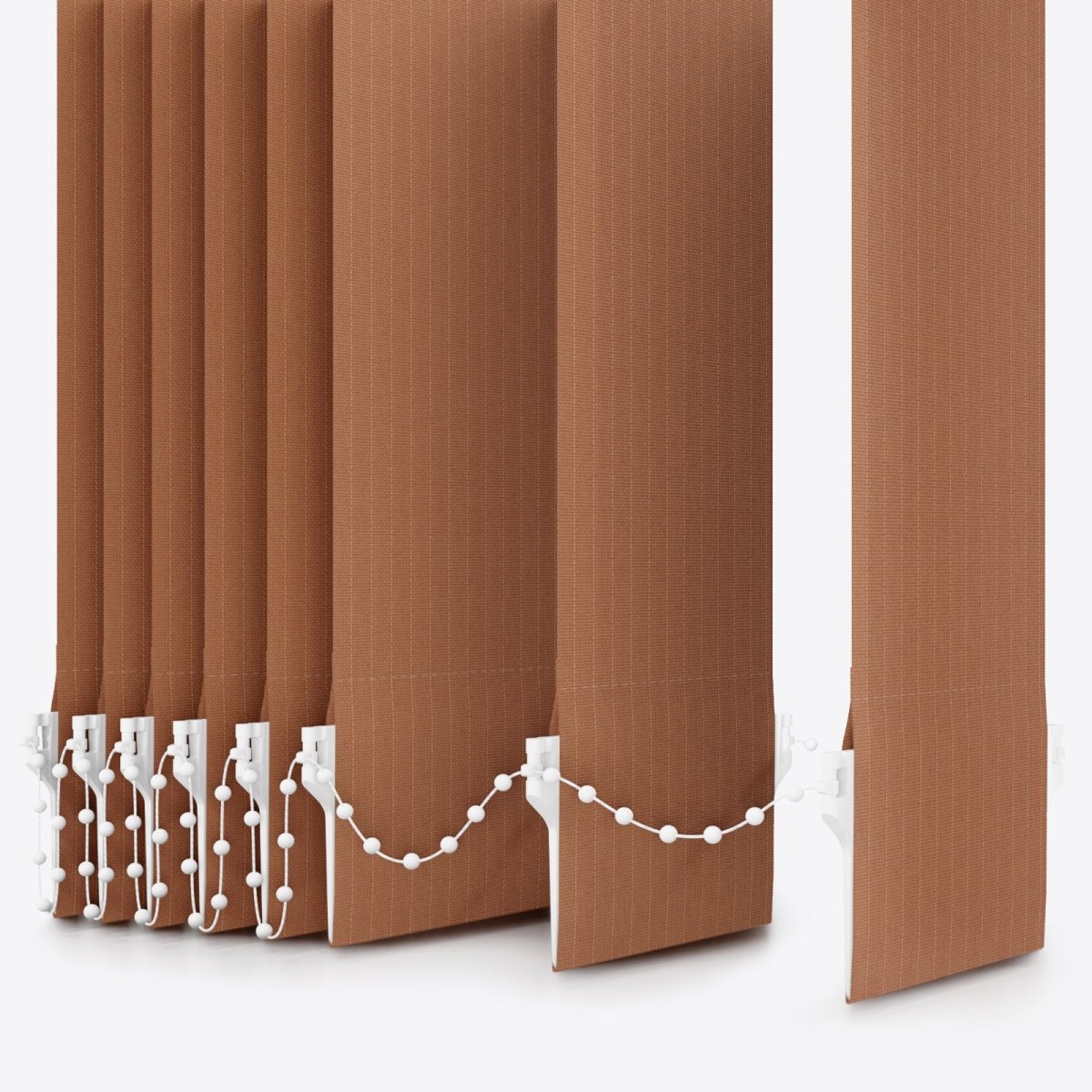 Pencil Stripe Bran Vertical Blinds - Zen Shades