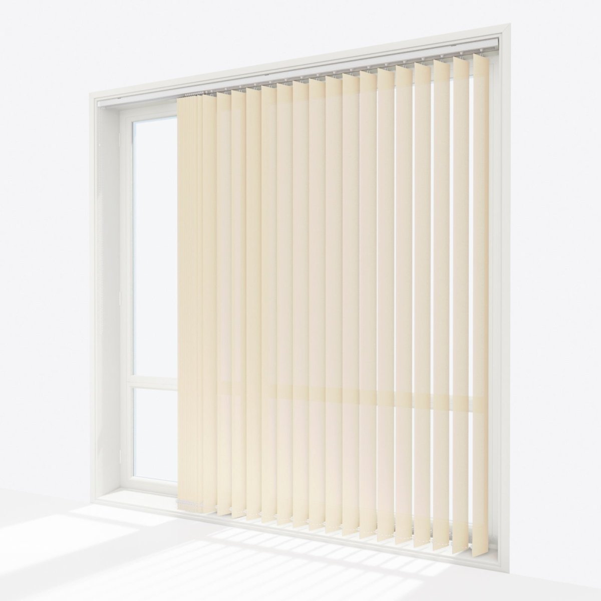 Pencil Stripe Gray Sand Vertical Blinds Replacement Slats - Zen Shades