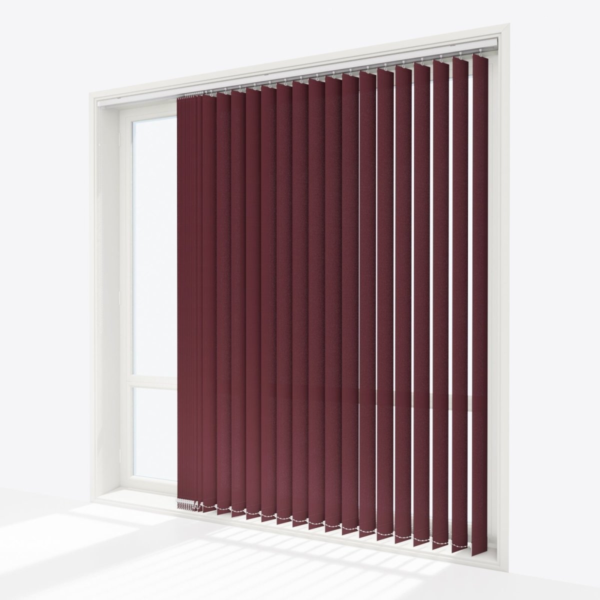 Pencil Stripe Zinfandel Vertical Blinds Replacement Slats - Zen Shades