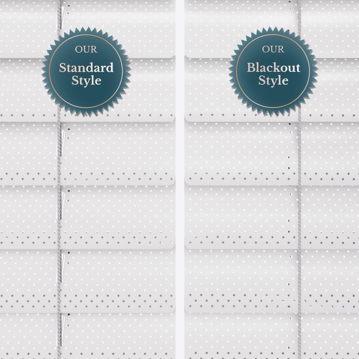 Perforated White Venetian Blinds - Zen Shades