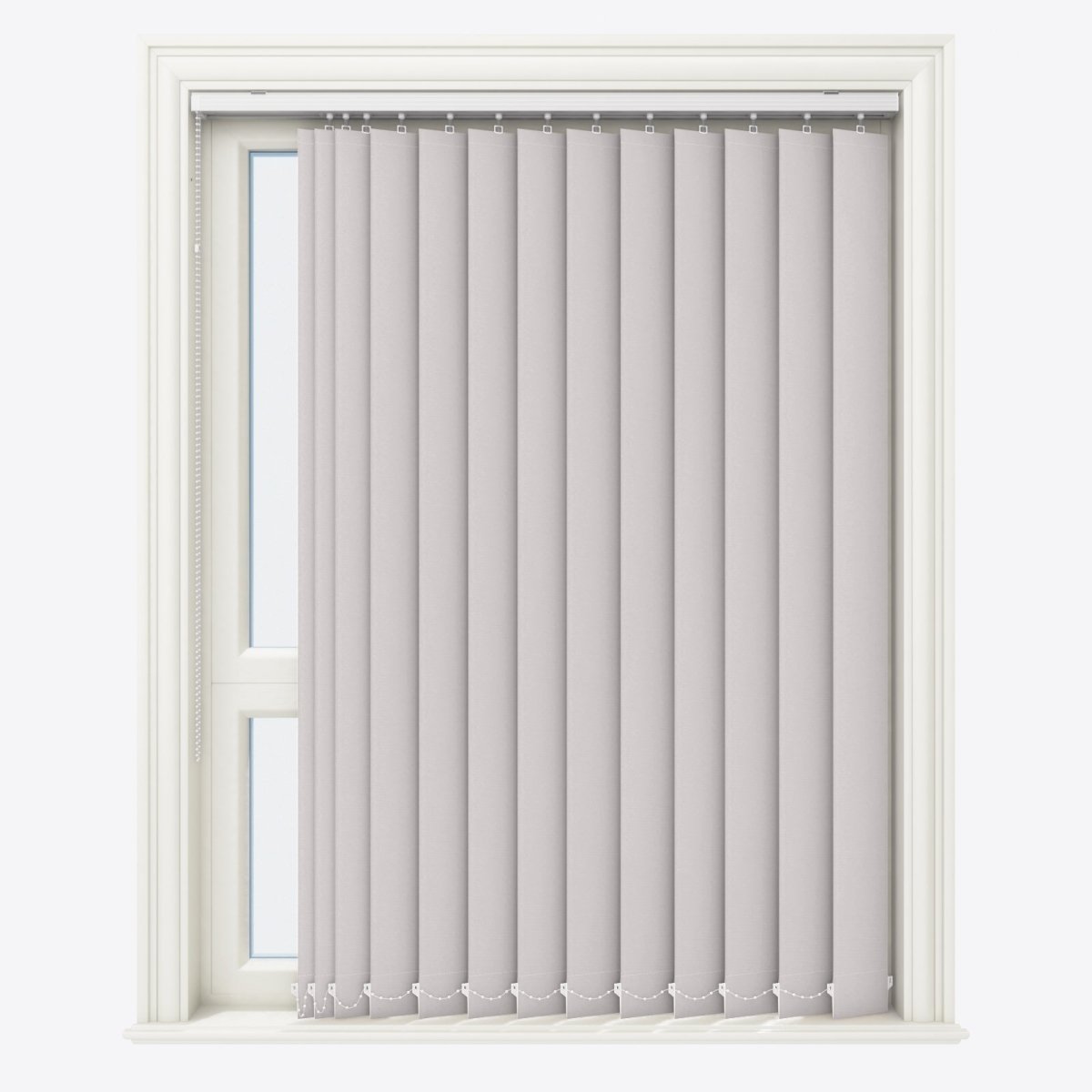 Pristine Dove Blackout Vertical Blinds - Zen Shades