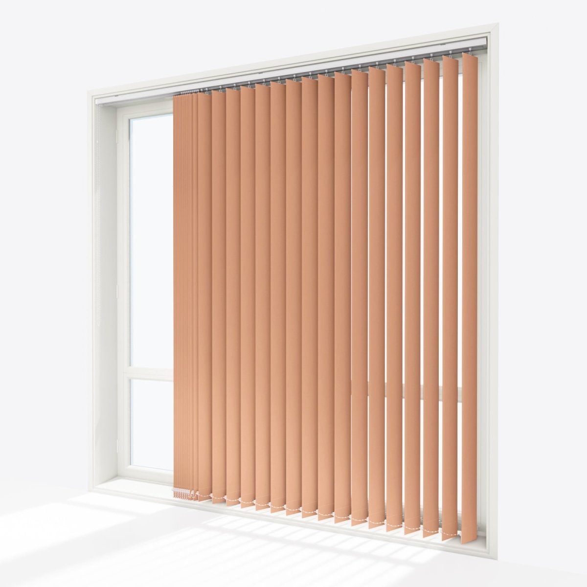 Pristine Peach Bloom Blackout Vertical Blinds - Zen Shades