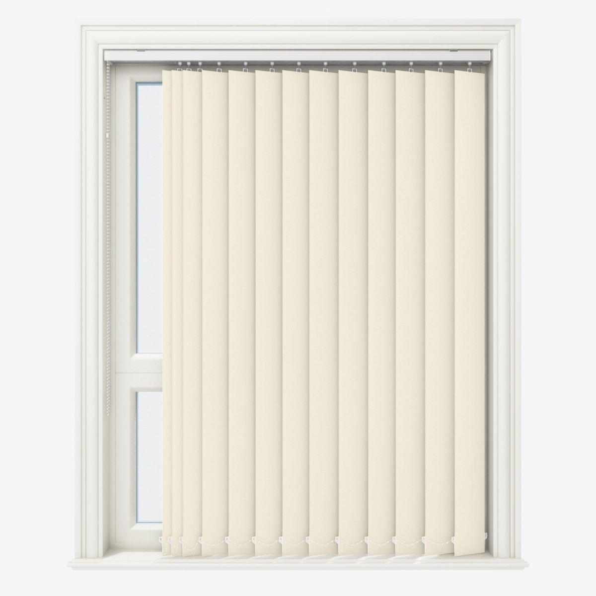 Pristine Tofu Blackout Vertical Blinds - Zen Shades
