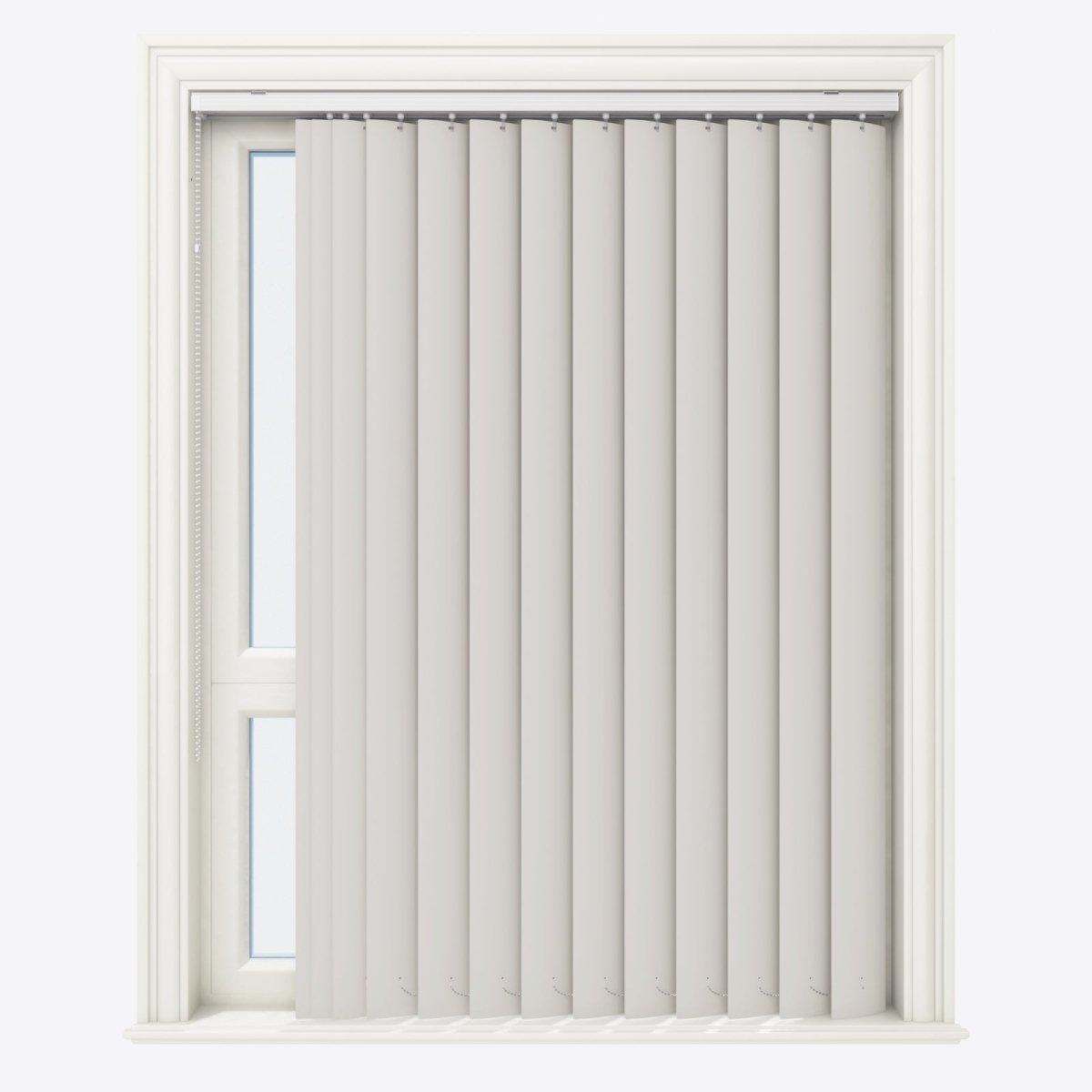 Ramina Grey Blackout PVC Vertical Blinds - Zen Shades