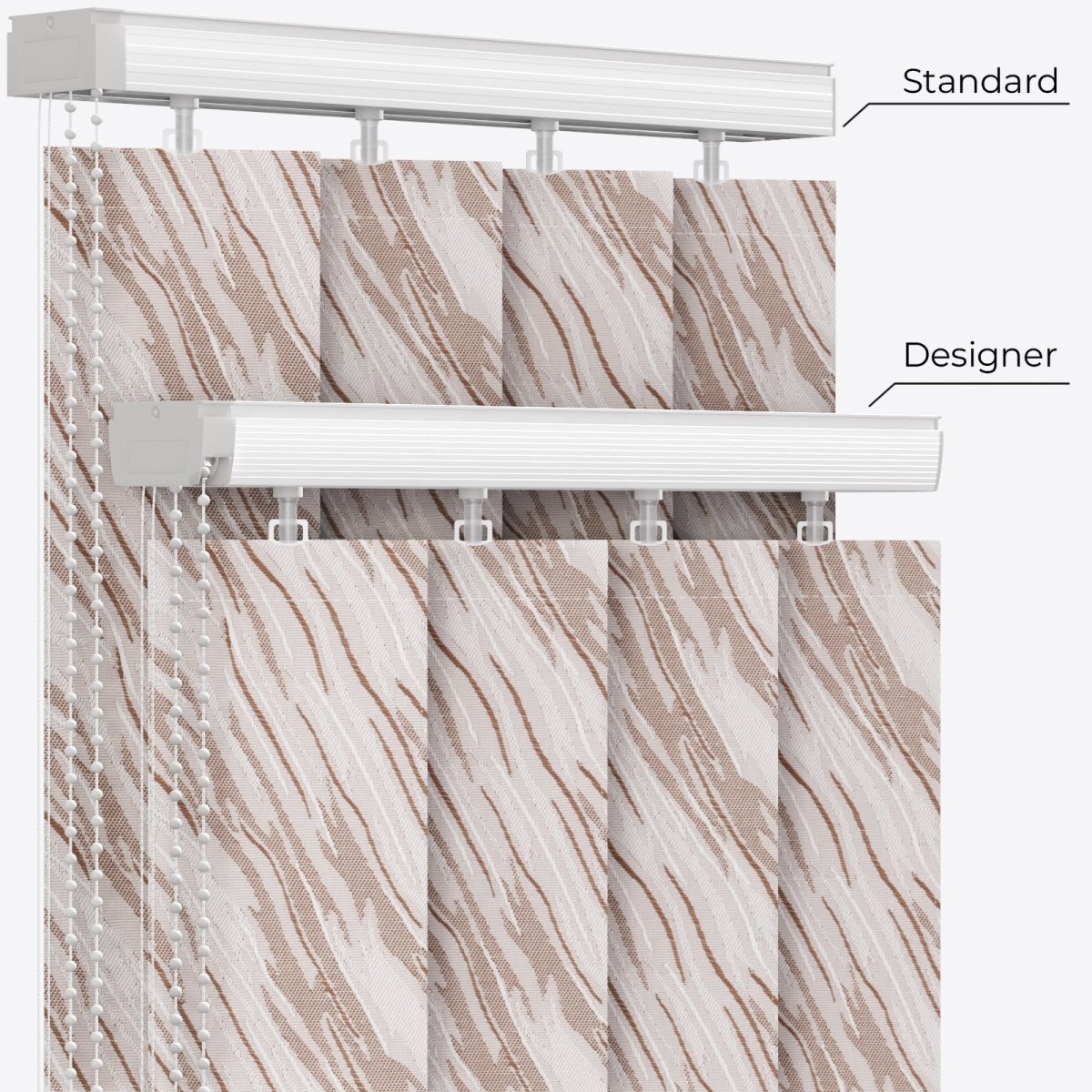 Ray Feather Grey Vertical Blinds - Zen Shades