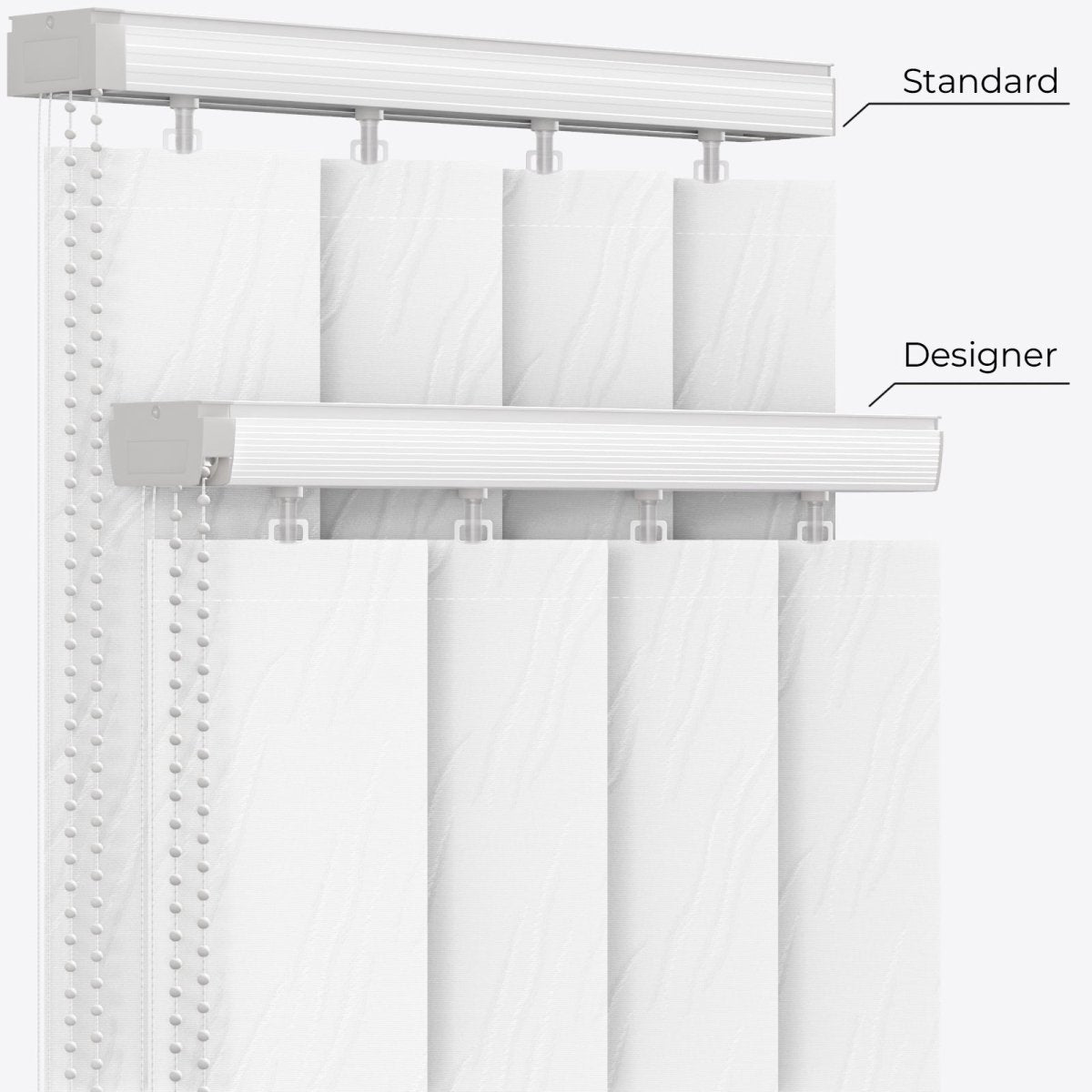 Solo Brilliant White Vertical Blinds - Zen Shades