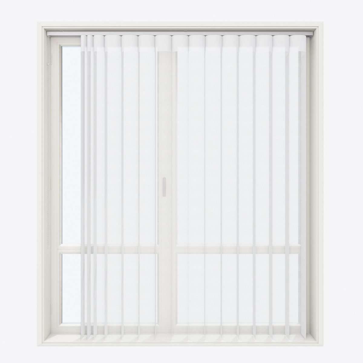 Spotted Brilliant White Day & Night Vertical Sheer 40cm - Zen Shades