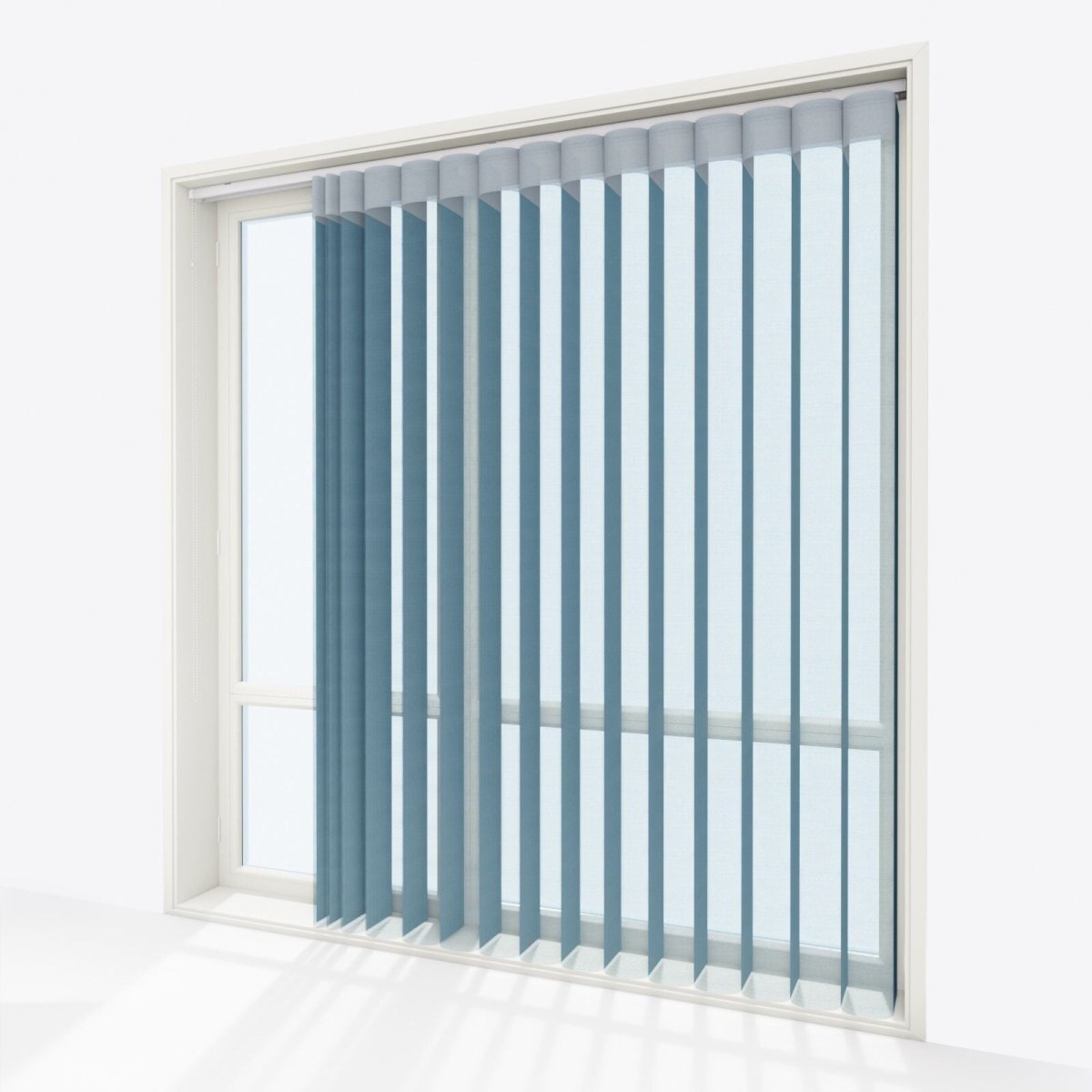 Spotted Colonial Blue Day & Night Vertical Sheer 40cm - Zen Shades