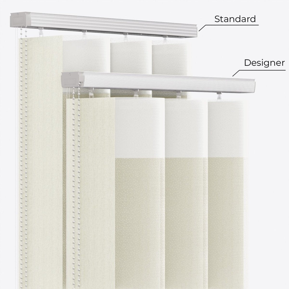 Spotted Moonbeam Day & Night Vertical Sheer 40cm - Zen Shades