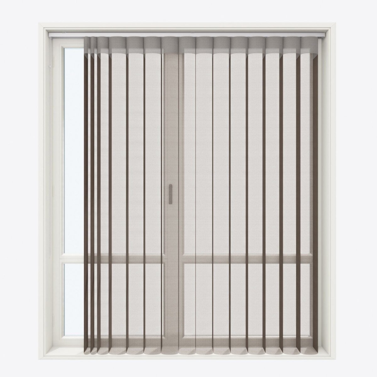 Spotted Obsidian Brown Day & Night Vertical Sheer 40cm - Zen Shades