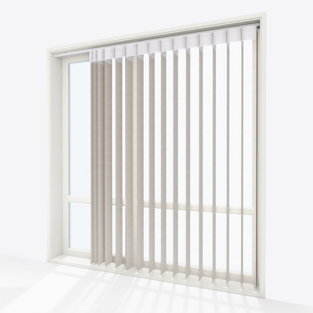 Spotted Silk Grey Day & Night Vertical Sheer 40cm - Zen Shades