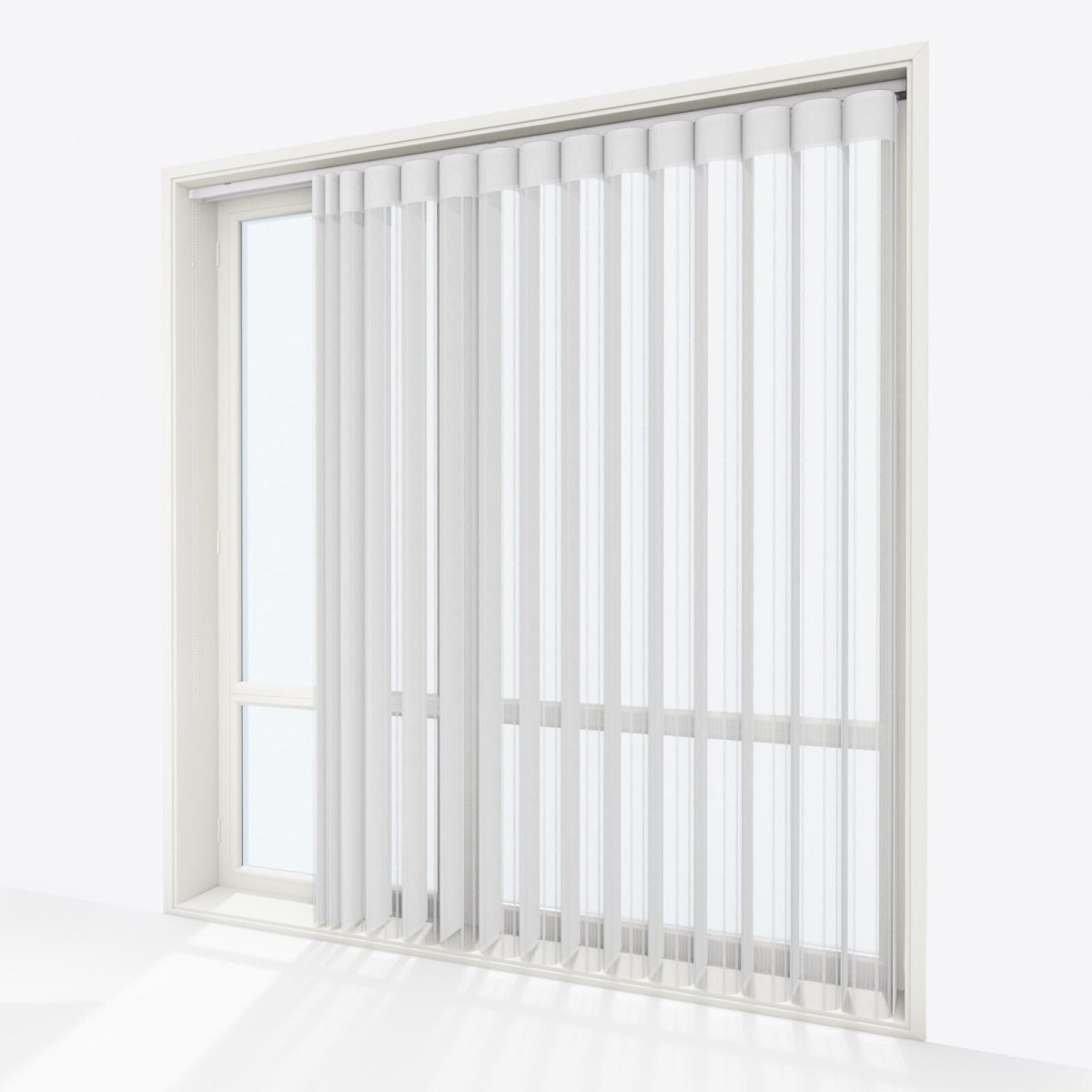 Stripe Brilliant White Day & Night Vertical Sheer 40cm - Zen Shades