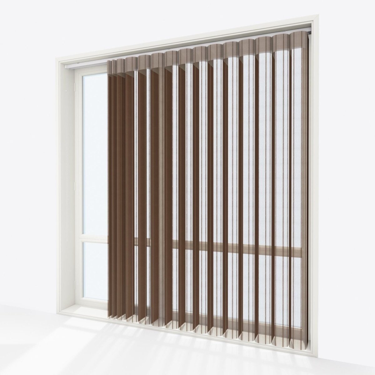 Stripe Cocoa Day & Night Vertical Sheer 40cm - Zen Shades