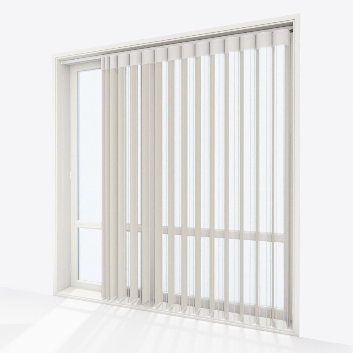 Stripe Moonbeam Day & Night Vertical Sheer 40cm - Zen Shades