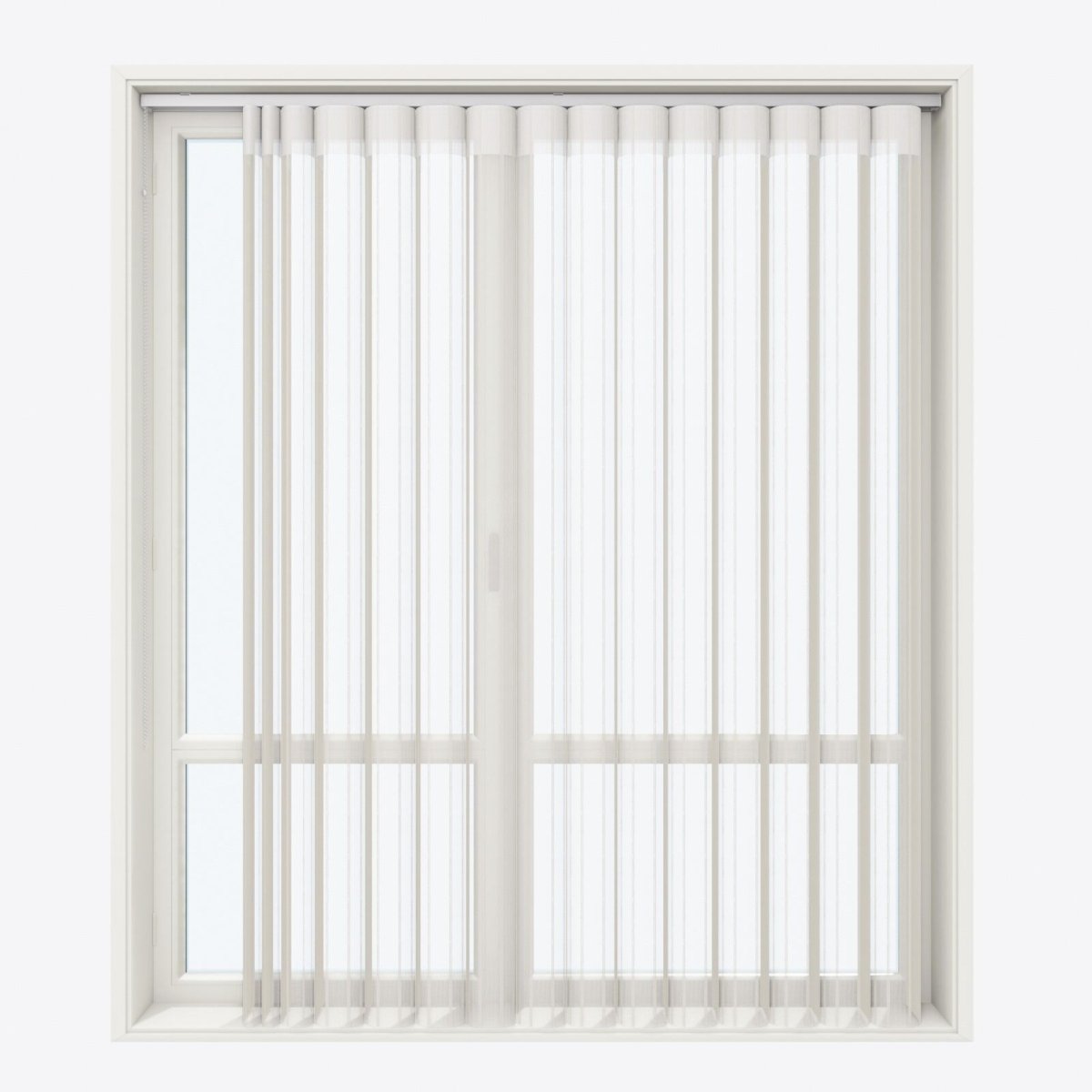 Stripe Moonbeam Day & Night Vertical Sheer 40cm - Zen Shades