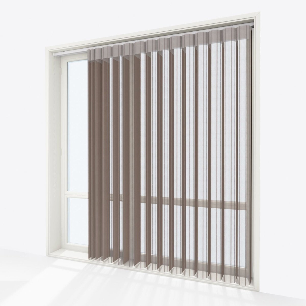 Stripe Morel Day & Night Vertical Sheer 40cm - Zen Shades