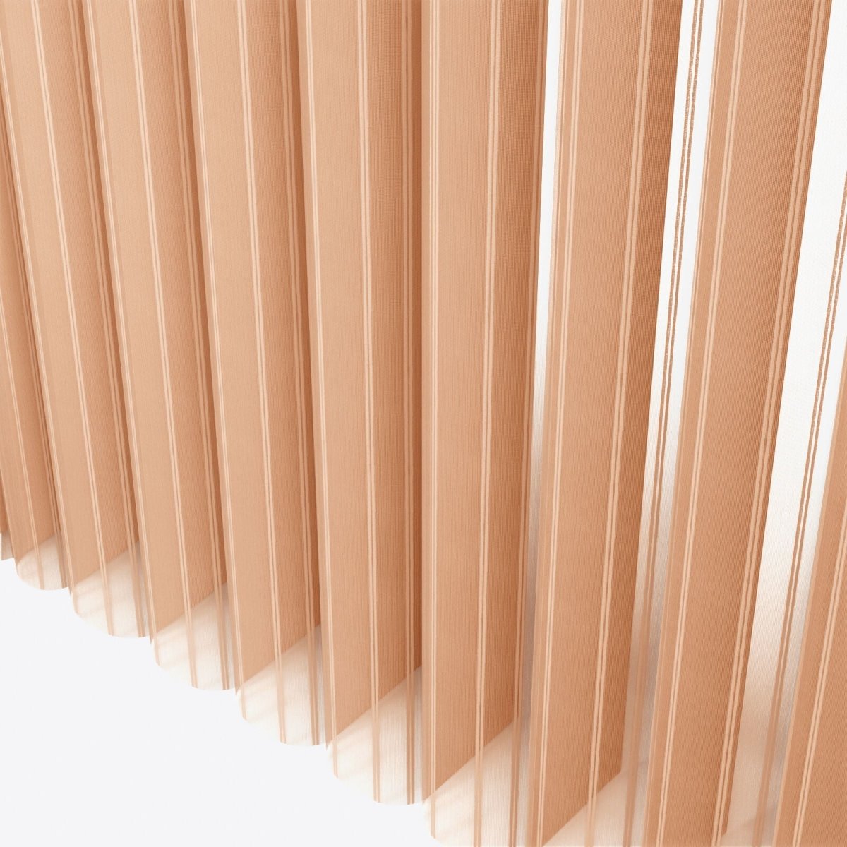 Stripe Peach Nougat Day & Night Vertical Sheer 40cm - Zen Shades
