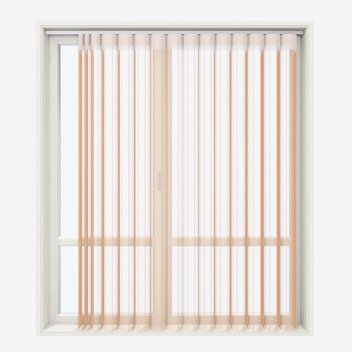 Stripe Peach Nougat Day & Night Vertical Sheer 40cm - Zen Shades