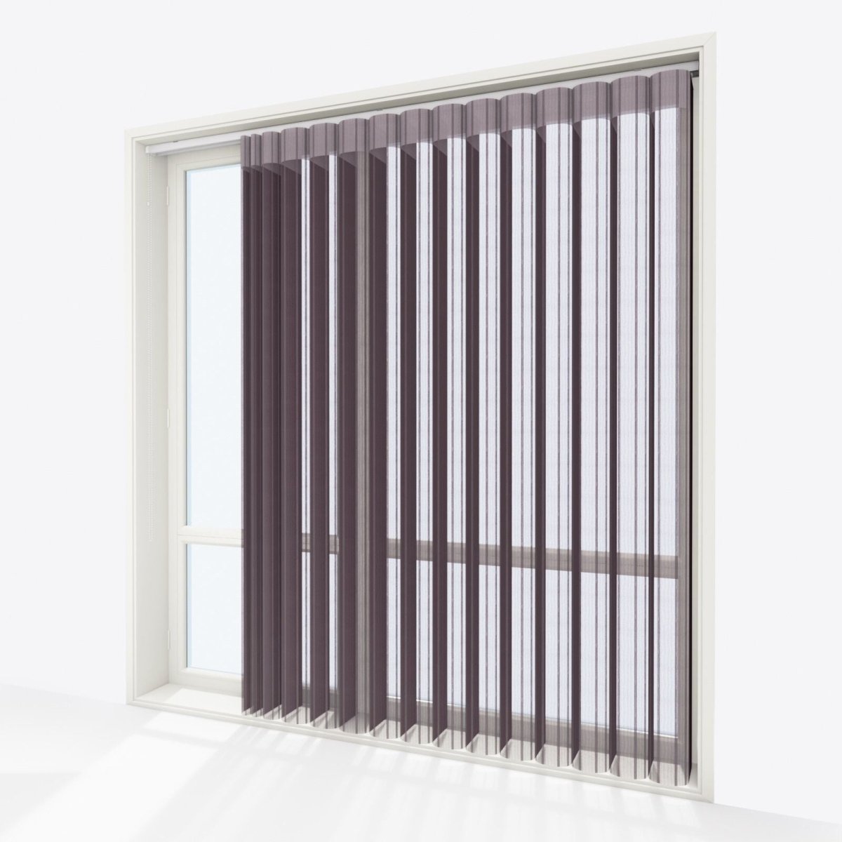 Stripe Purple Day & Night Vertical Sheer 40cm - Zen Shades