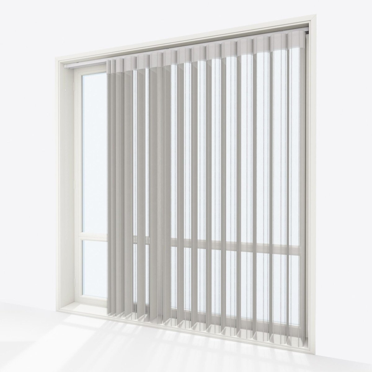 Stripe Stone Grey Day & Night Vertical Sheer 40cm - Zen Shades