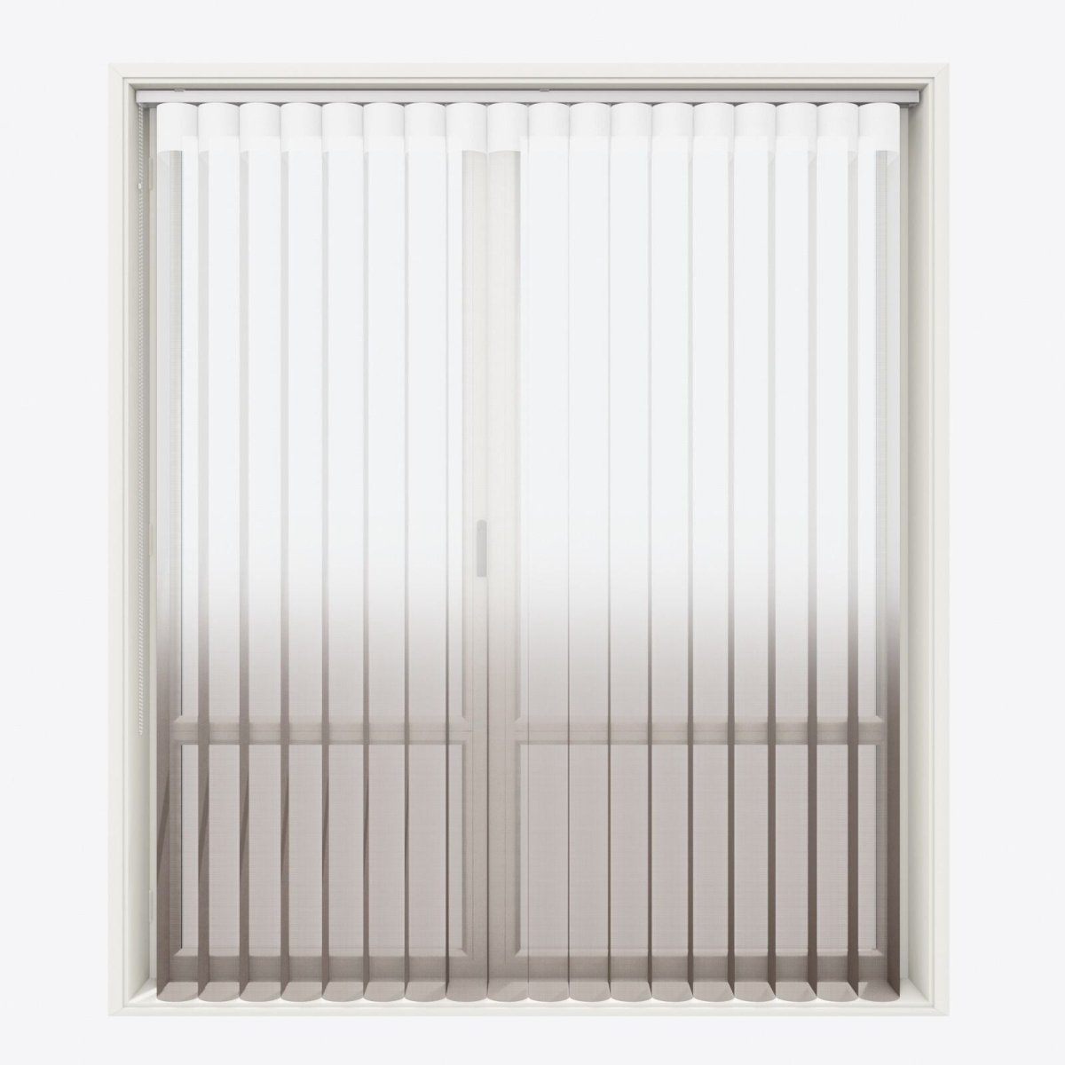 Supreme White & Steel Grey Print Day & Night Vertical Sheer 33cm - Zen Shades