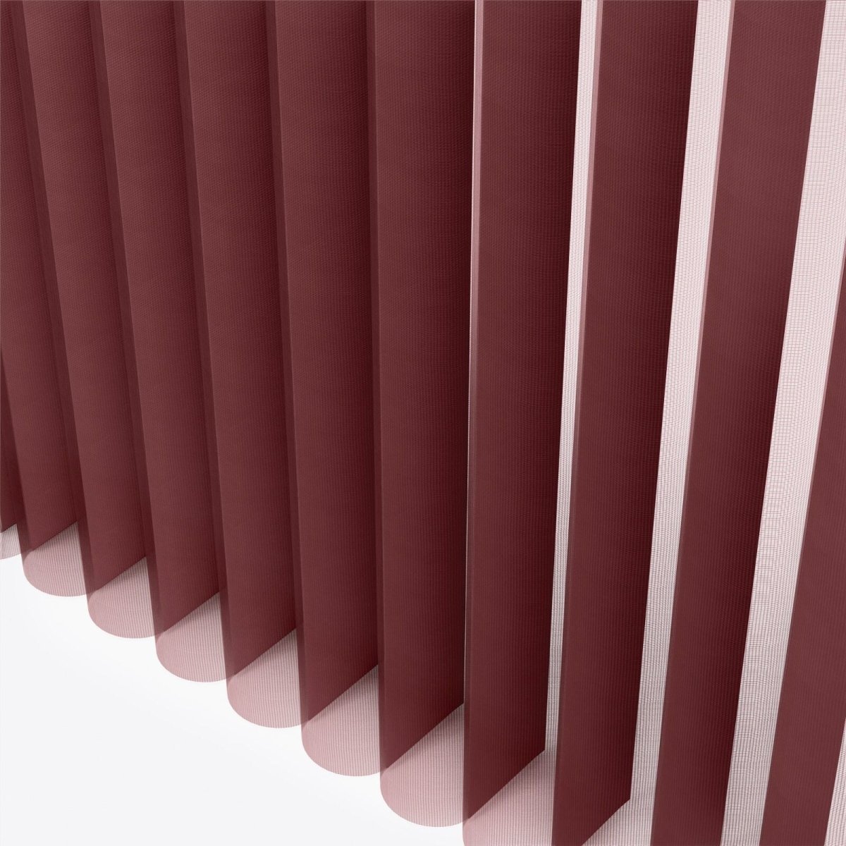 Supreme Wine Red Day & Night Vertical Sheer 33cm - Zen Shades