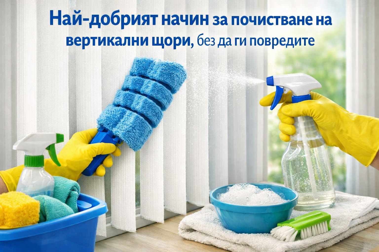Най-добрият начин за почистване на вертикални щори, без да ги повредите