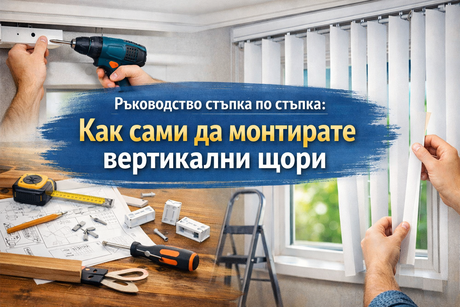 Ръководство стъпка по стъпка Как сами да монтирате вертикални щори