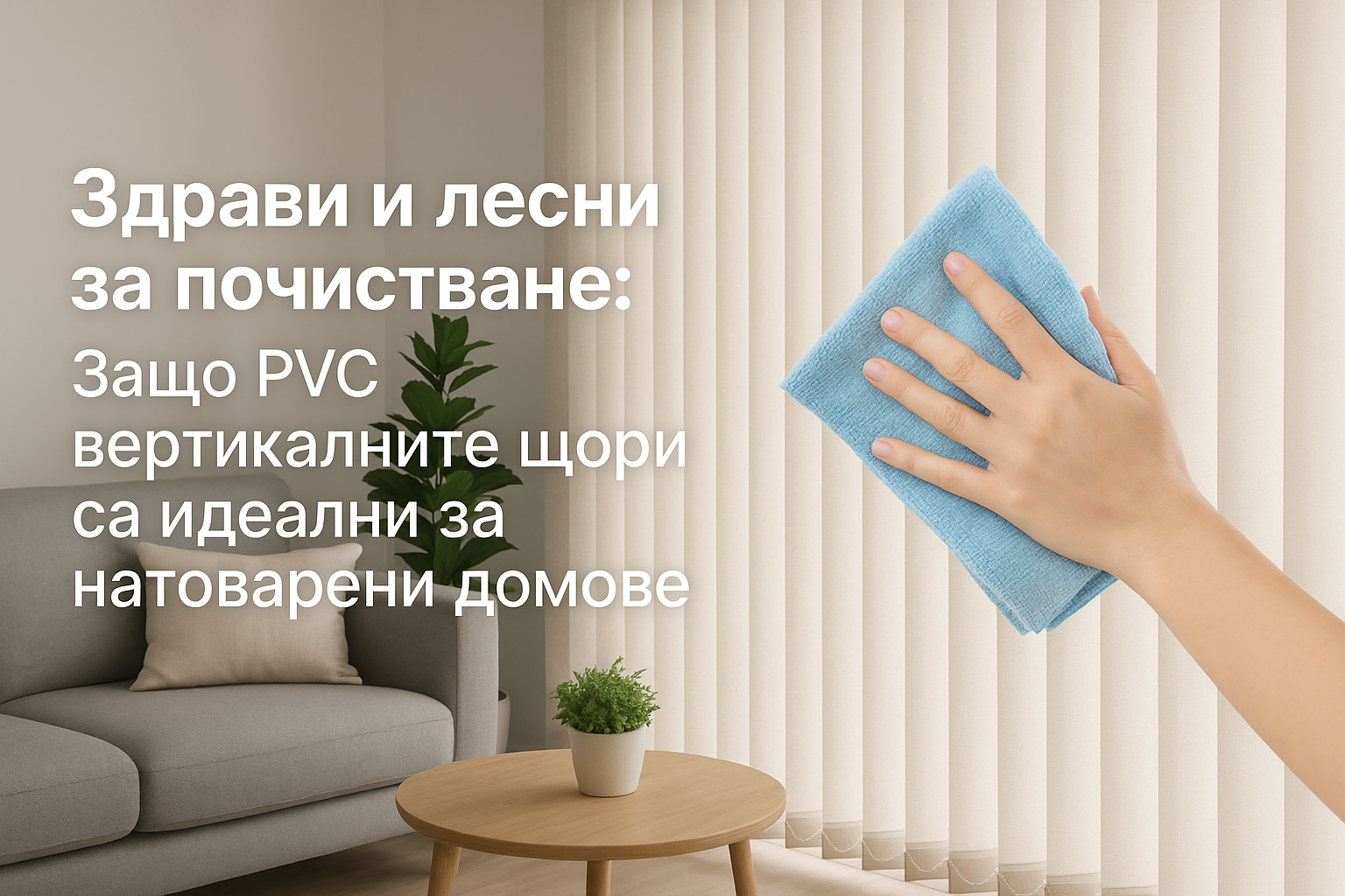 Здрави и лесни за почистване: Защо PVC вертикалните щори са идеални за натоварени домове
