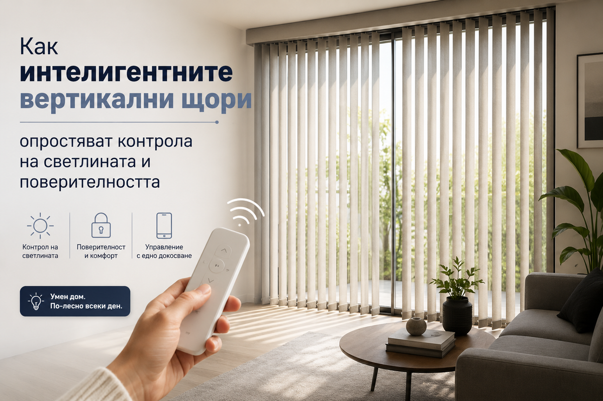 Как интелигентните вертикални щори опростяват контрола на светлината и поверителността