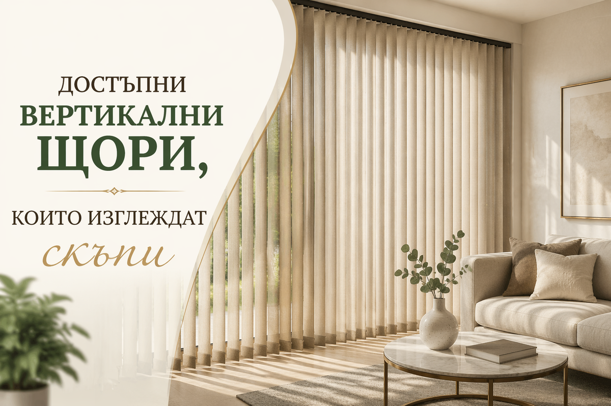 Достъпни вертикални щори, които изглеждат скъпи