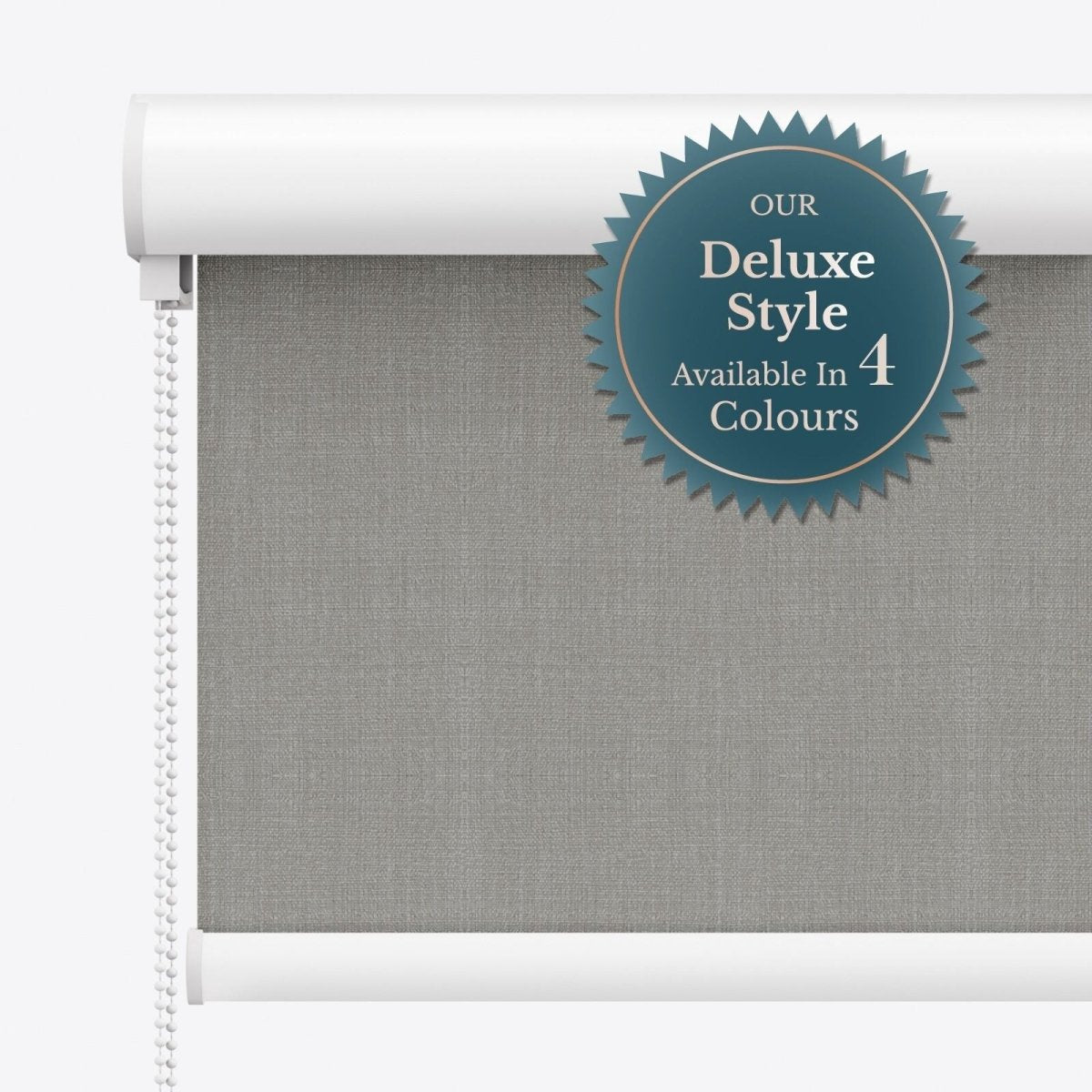 Bliss Smoky White Blackout Roller Blinds - Zen Shades