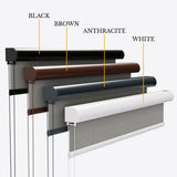 Bliss Smoky White Blackout Roller Blinds - Zen Shades