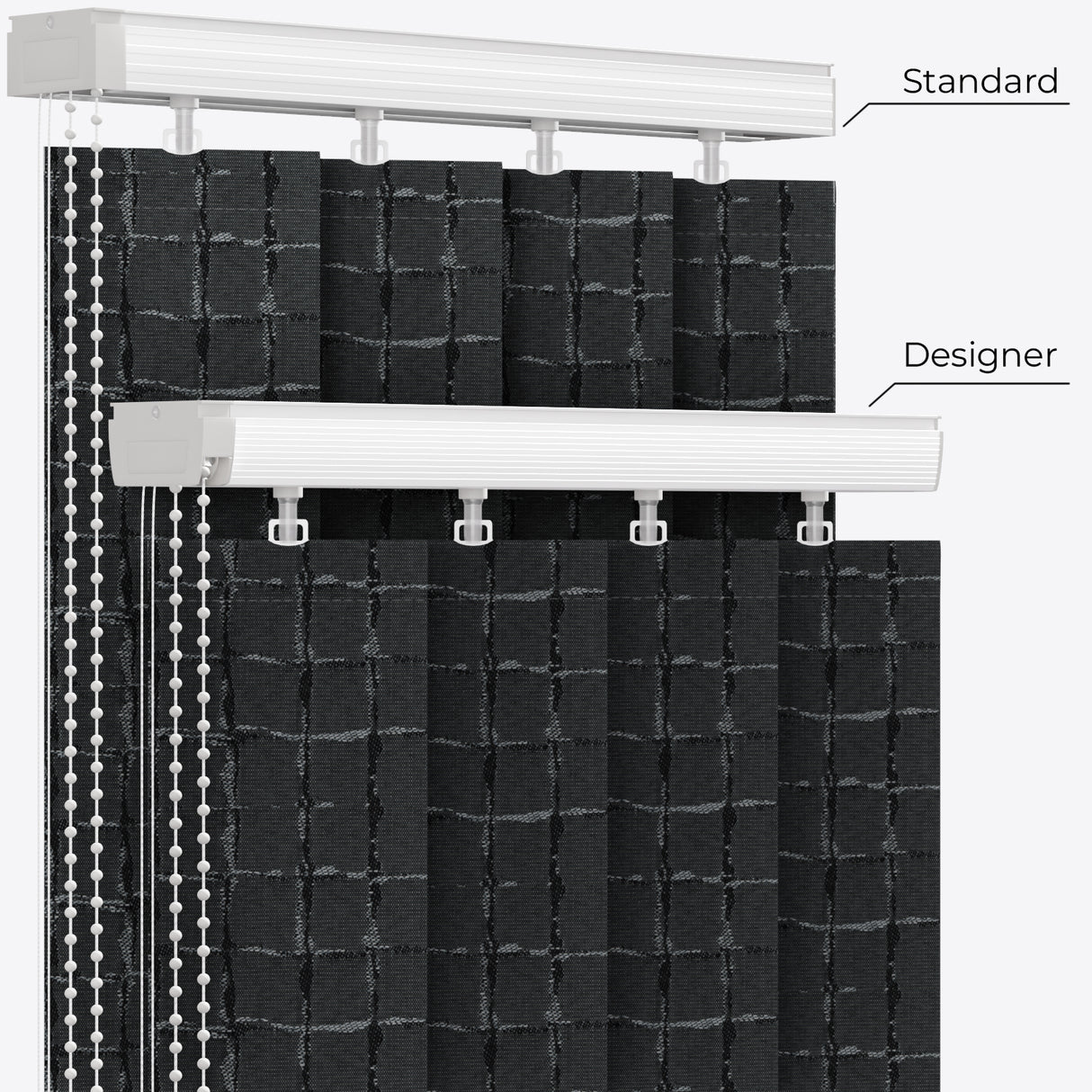 Вертикални Щори Designo Charcoal