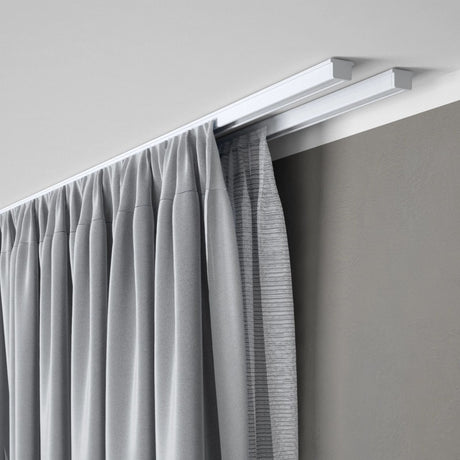 Двойна Алуминиева Релса за пердета и завеси Silent Glide от COLORI
