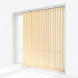 Pencil Stripe Golden Fleece Vertical Blinds Replacement Slats - Zen Shades