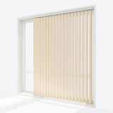 Pencil Stripe White Smoke Vertical Blinds Replacement Slats - Zen Shades